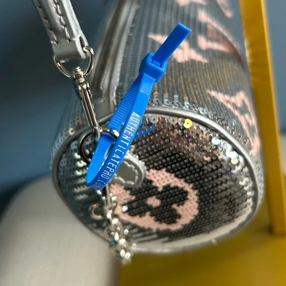 Louis Vuitton Special Edition Silver Sequin Papillon Bag - Picture 10 of 13